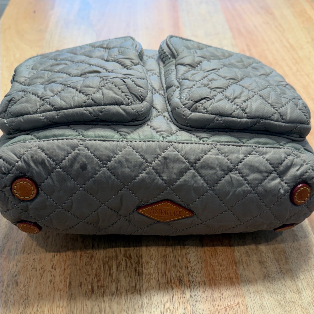 MZ Wallace Mia Quilted Crossbody Bag in Gray - Picture 3 of 6